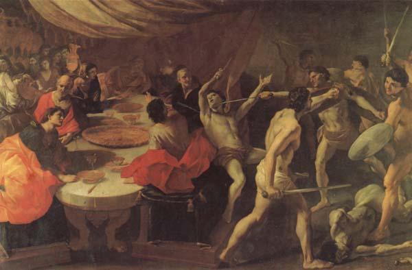 LANFRANCO, Giovanni Banquet with a Gladiatorial Contest